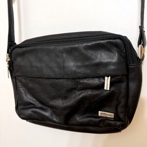 Pelle studio black leather crossbody